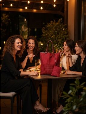 Fendi Red Zucca Tote Bag w/ Matching Pouch – Iconic FF Print